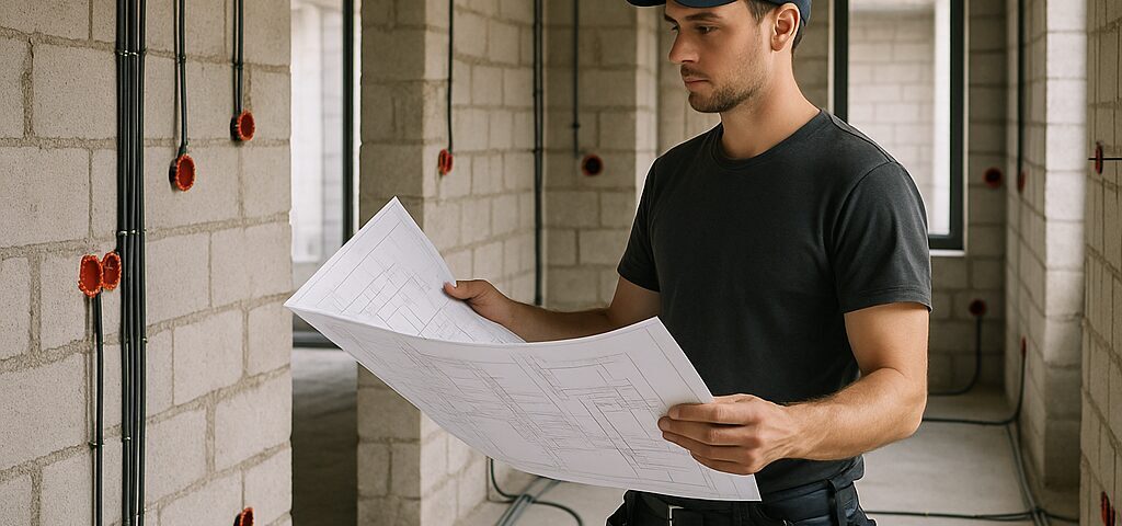 Montáž elektroinštalácie v novostavbe: plán zásuviek, okruhov a istenia – checklist pre investorov pred omietkami - 2