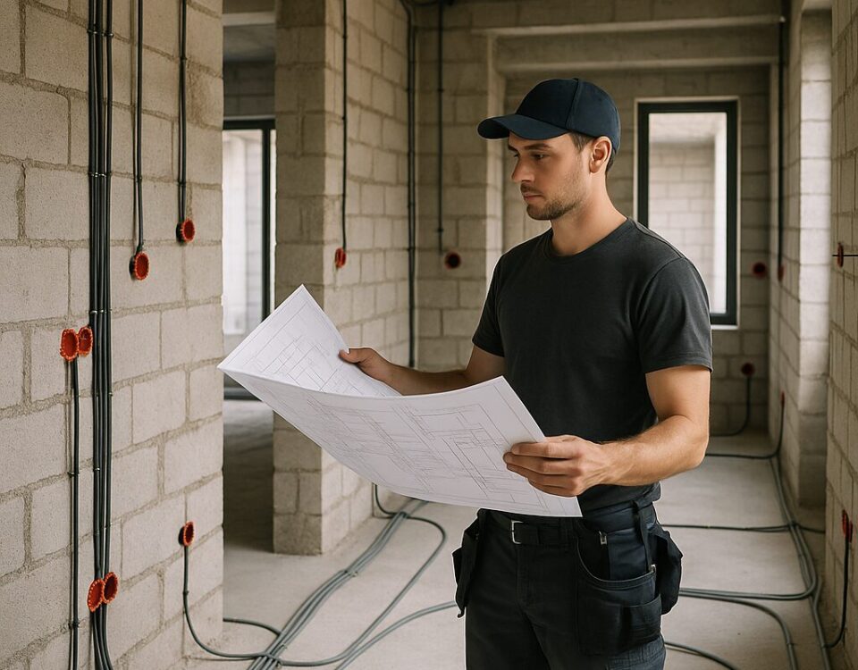 Montáž elektroinštalácie v novostavbe: plán zásuviek, okruhov a istenia – checklist pre investorov pred omietkami - 6