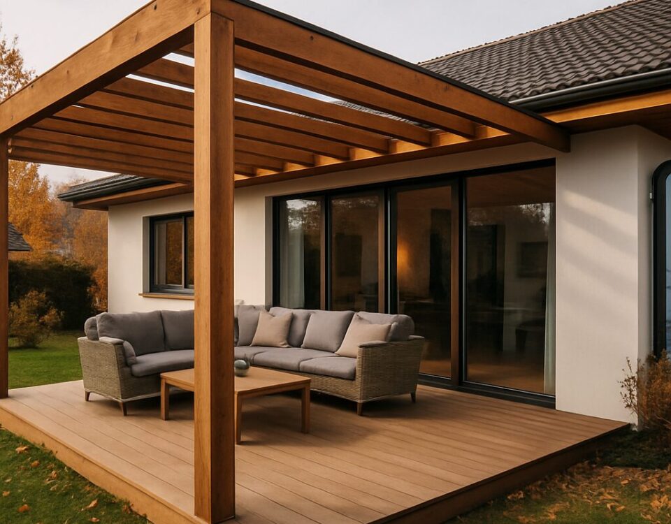 Drevená pergola na terasu: ako vytvoriť príjemné miesto na oddych počas celého roka - 4