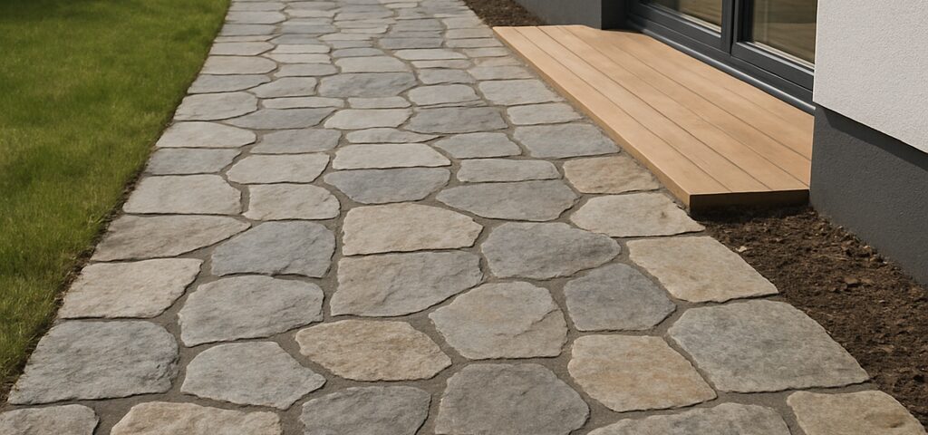 Kamenné chodníky kolem domu: výběr kamene, skladba podkladu a návaznost na venkovní plochy - 2