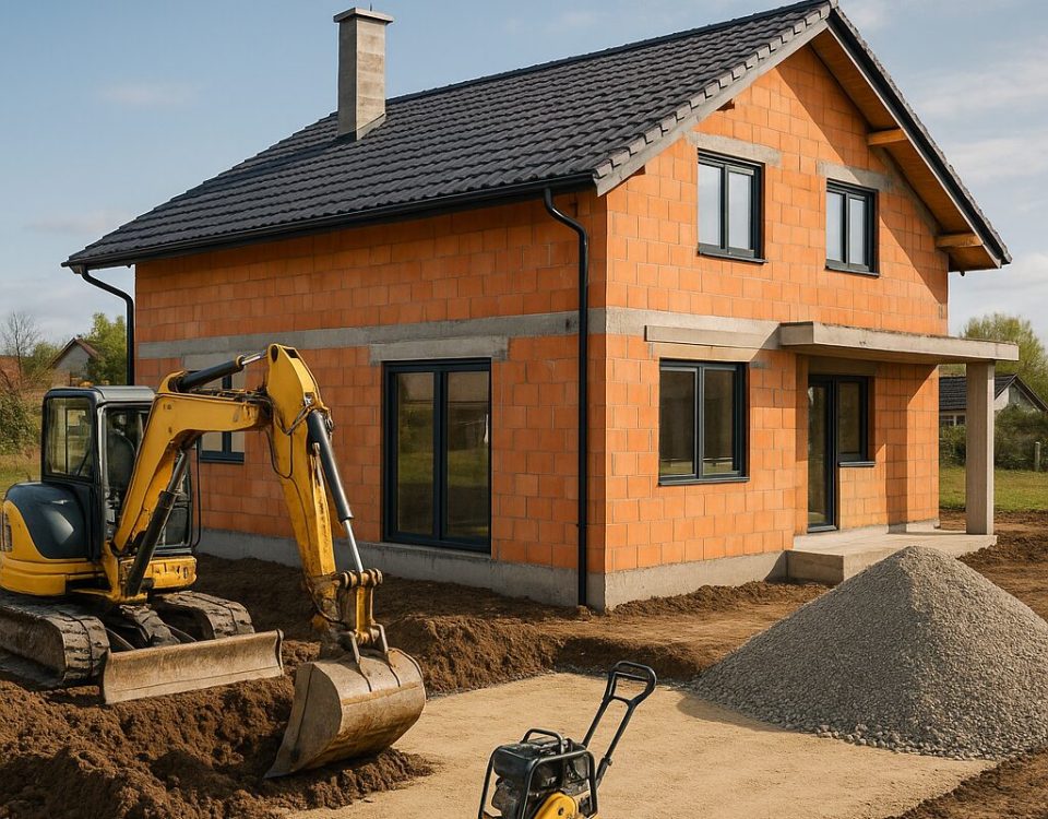 Výkopové práce a odvoz štrku pri stavbe domu: praktický postup od výkopu po zásyp a spevnenie plôch v Humennom - 6