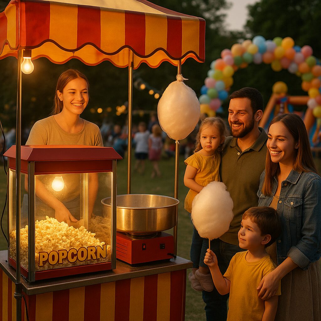 Popcorn a cukrová vata na podujatí: prečo patria medzi najobľúbenejšie eventové pochúťky