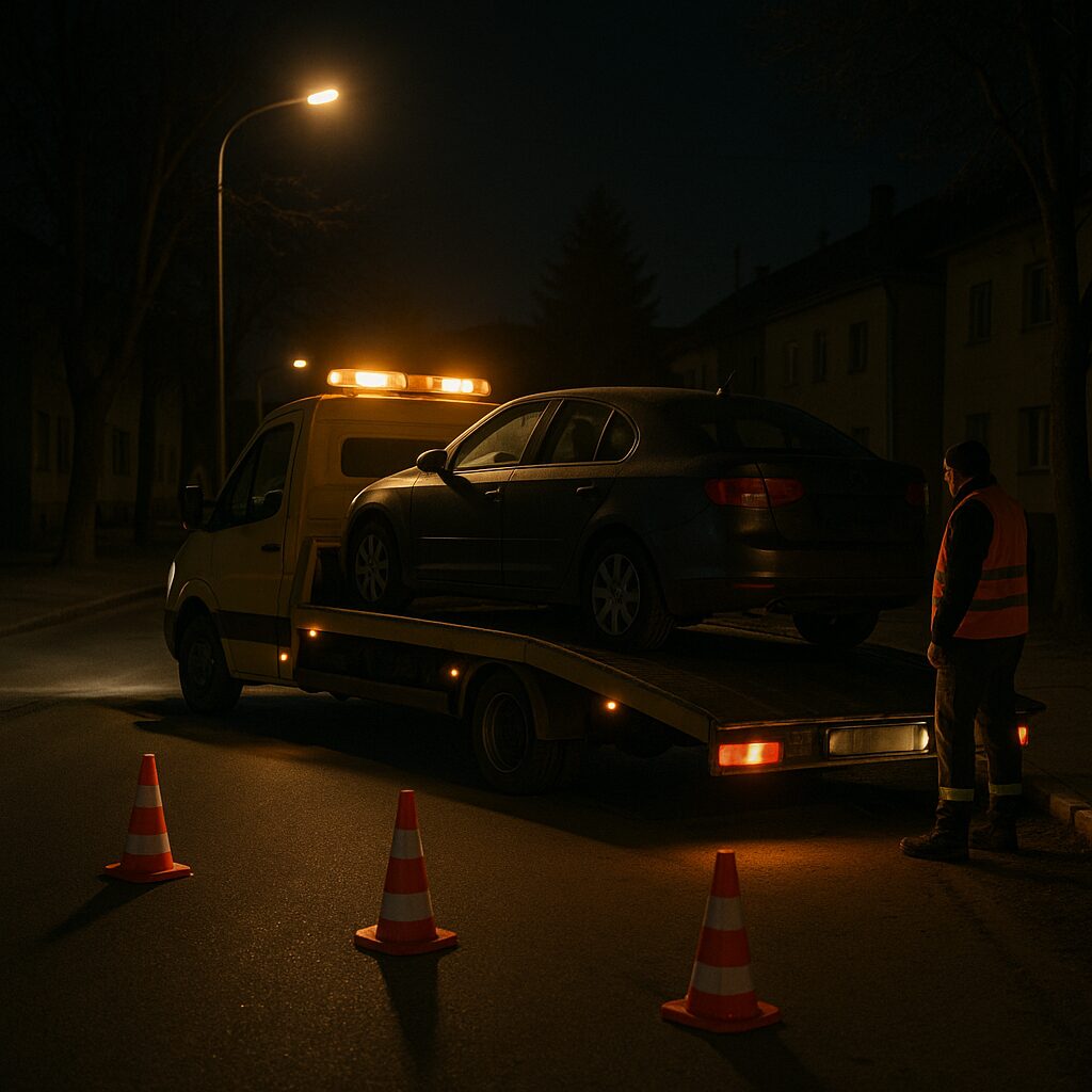 Nonstop odťah vozidiel: ako prebieha 24/7 asistencia od prvého telefonátu až po odovzdanie vozidla